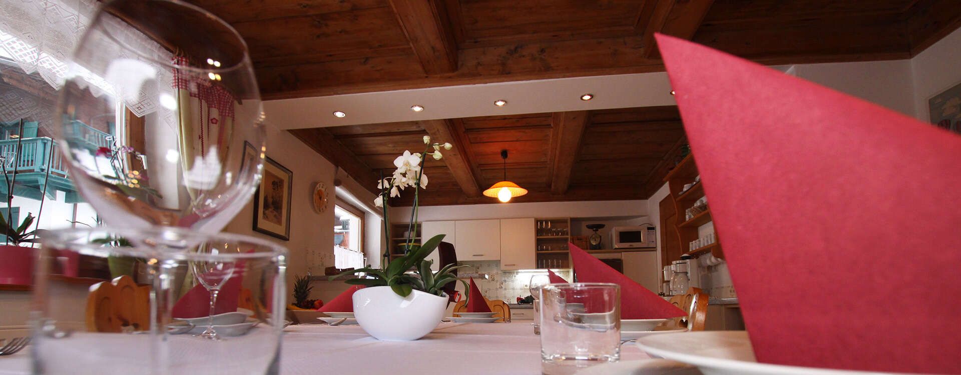 Küche und Essbereich im Haus Alice 