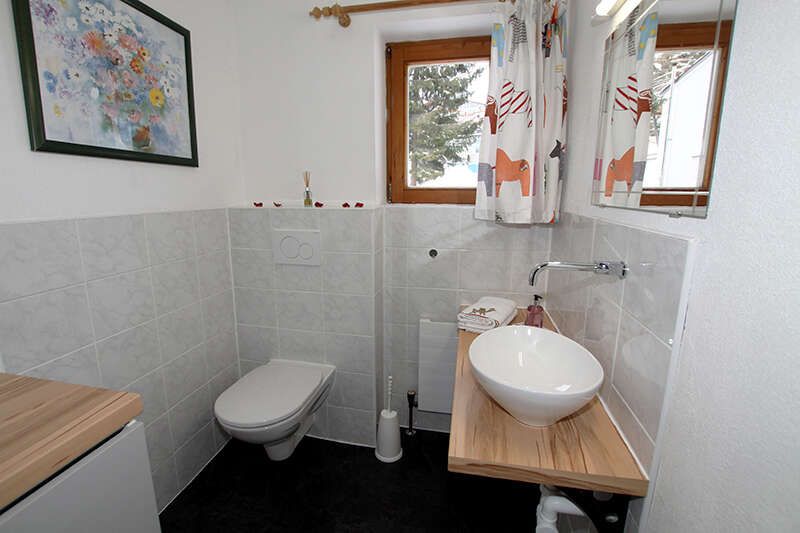 WC und Waschbecken im Haus Alice in Tirol